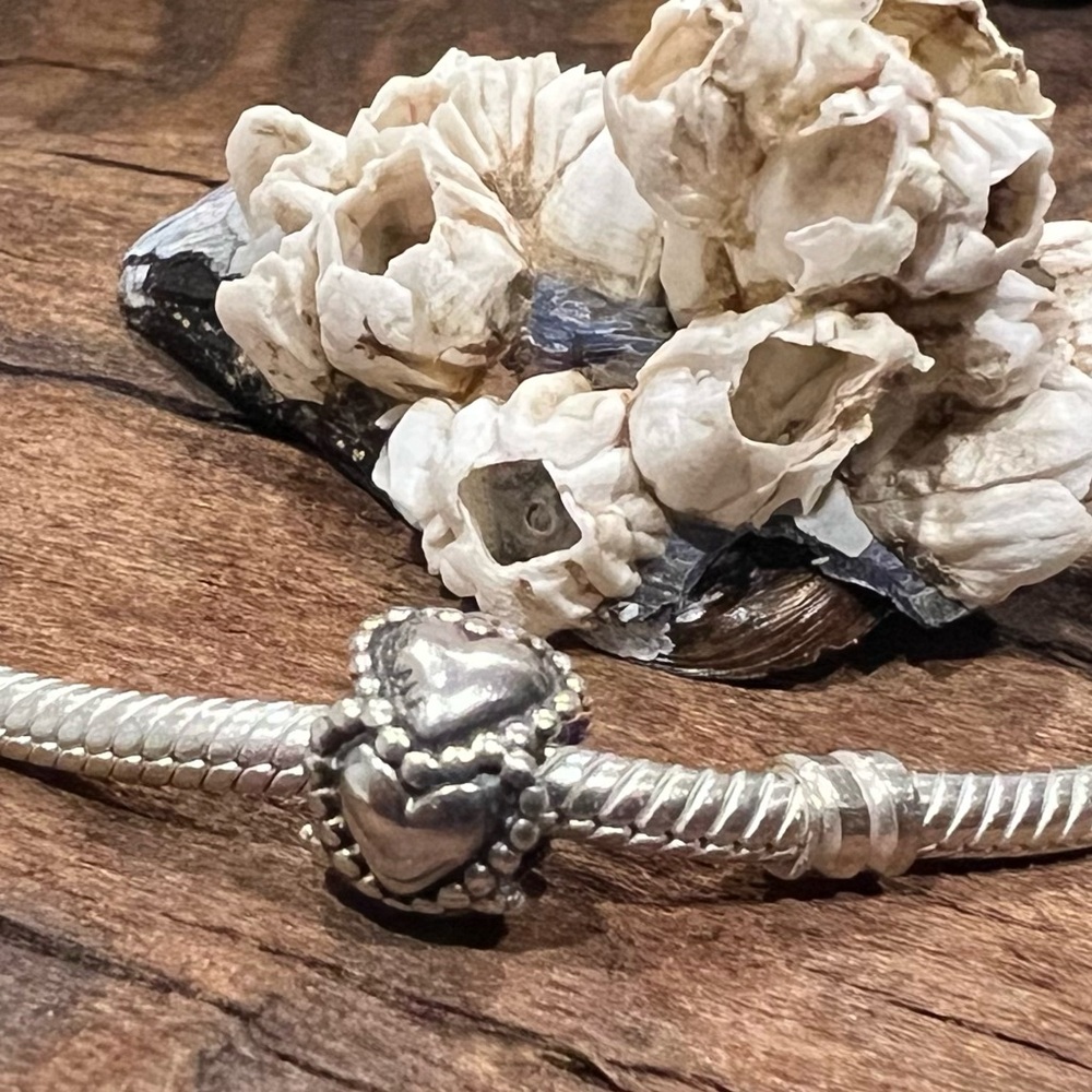Elegant Silver Heart Charm Bracelet